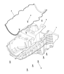 Engine Group - Oil Pan Diagram and Parts List for 076355-03  Briggs and Stratton Generator